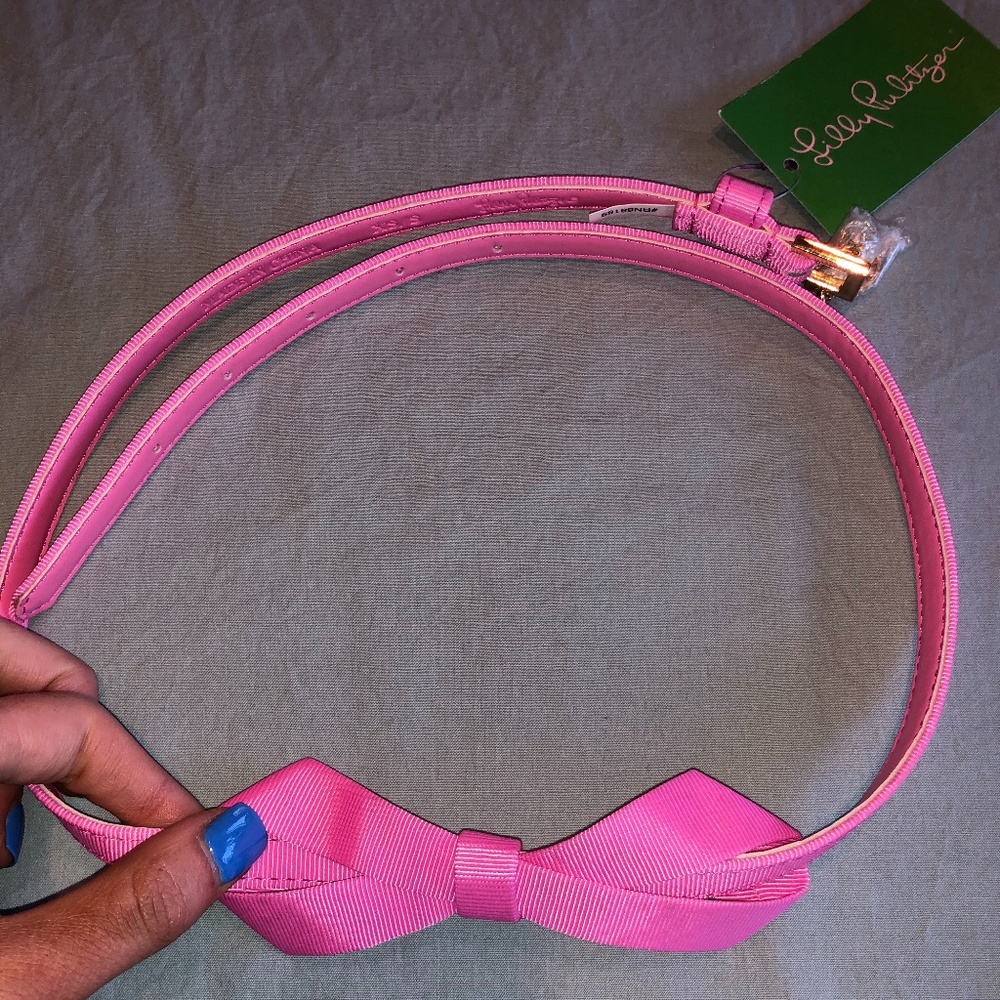 Lilly Pulitzer | Pink Bow Tie Belt NWT